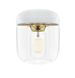 Acorn skærm, hvid/messing