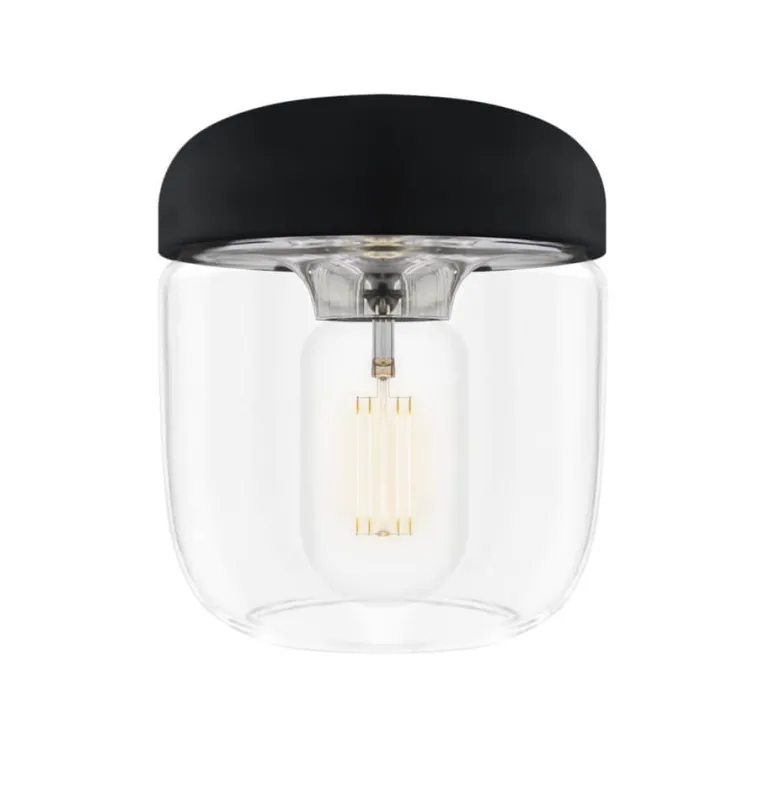 Acorn skærm, sort/stål