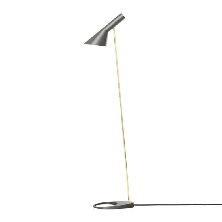 AJ gulvlampe, grå/messing