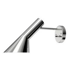 AJ væglampe m/afbryder, poleret stål