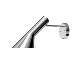 AJ væglampe u/afbryder, poleret stål