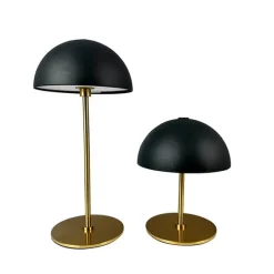 Along LED bordlampe / batterilampe, sort/messing (2 stk.)