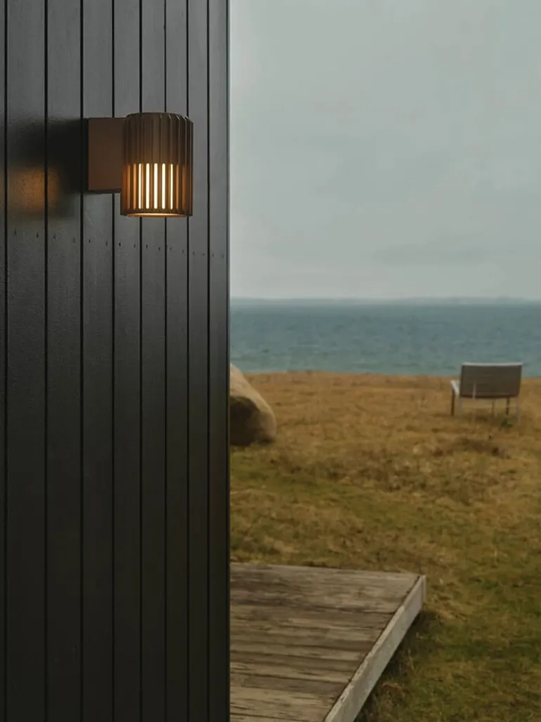 Aludra udendørs væglampe, seaside metallisk brun