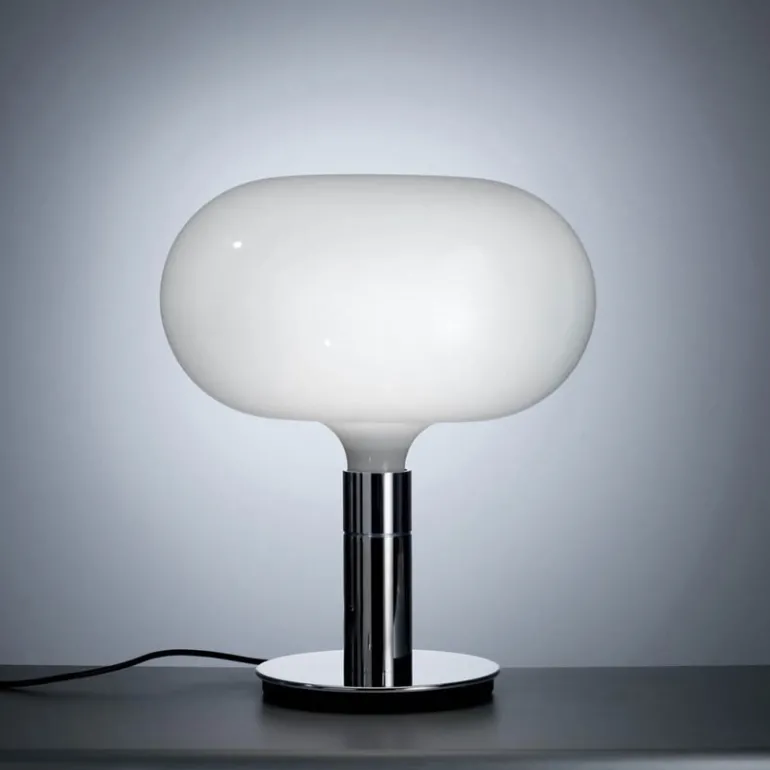 AM1N bordlampe, krom/hvid