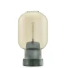 Amp bordlampe, Guld/Grøn marmor