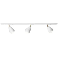 Anoli Spot skinne med 3 spots, nordic guld/hvid