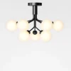 Apiales 9 loftlampe, satin sort/opal