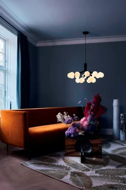 Apiales 18 lysekrone, satin sort/opal