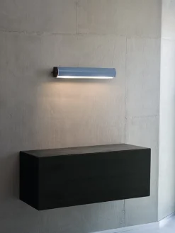 Applique Cylindrique Longue væglampe, grå/lyseblå