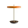 Asteria bordlampe m/USB, orange/messing