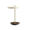 Asteria bordlampe m/USB, pearl hvid/messing