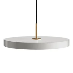 Asteria medium pendel, mist grå/messing