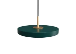 Asteria micro pendel, forest grøn/messing