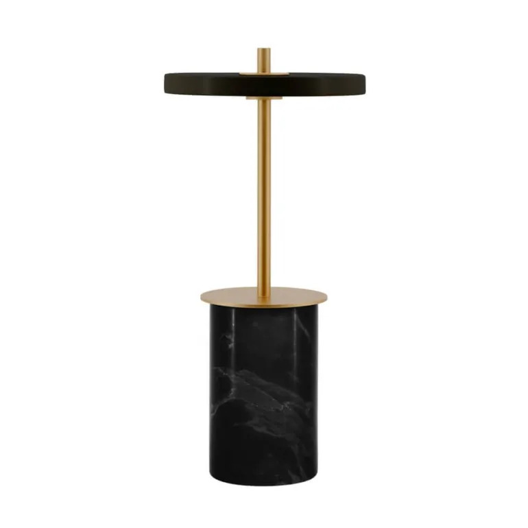 Asteria Move mini batteri-/bordlampe, sort marmor
