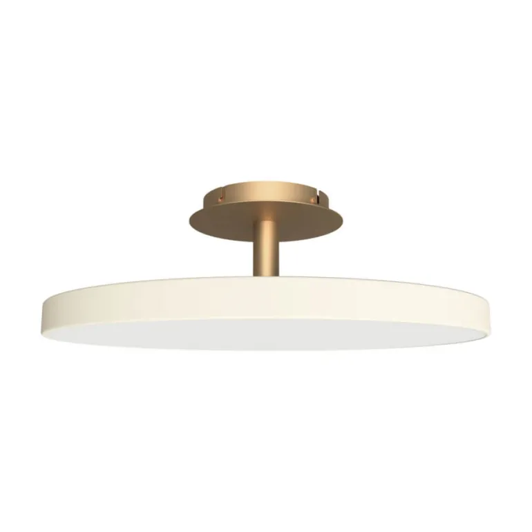 Asteria Up large loftlampe, pearl hvid/messing