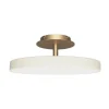 Asteria Up medium loftlampe, pearl hvid/messing