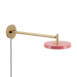 Asteria væglampe lang, rose/messing