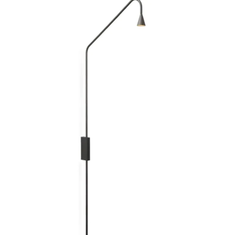 Austere væglampe, bruneret (brun-sort)