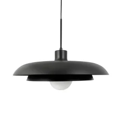 Ava pendel med glaskuppel, sort
