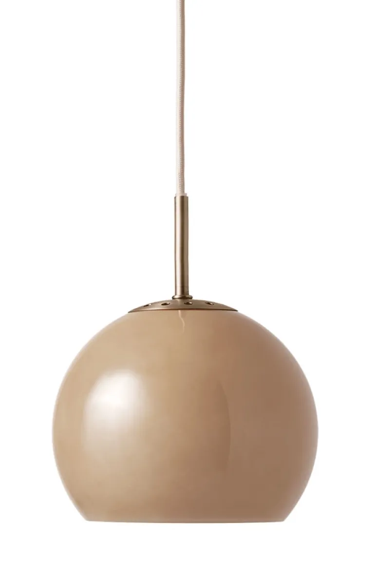 Ball Glass pendel Ø25, cappuccino