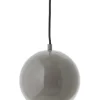 Ball pendel Ø18, blank varm grå