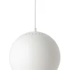 Ball Pendel Ø25, mat hvid