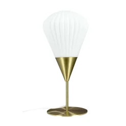 Ballon bordlampe, opal/messing