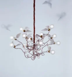 Birdie lysekrone, rød ledning