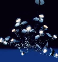 Birdie lysekrone, transparent ledning