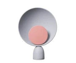 Blooper bordlampe, askegrå/jaipur lyserød