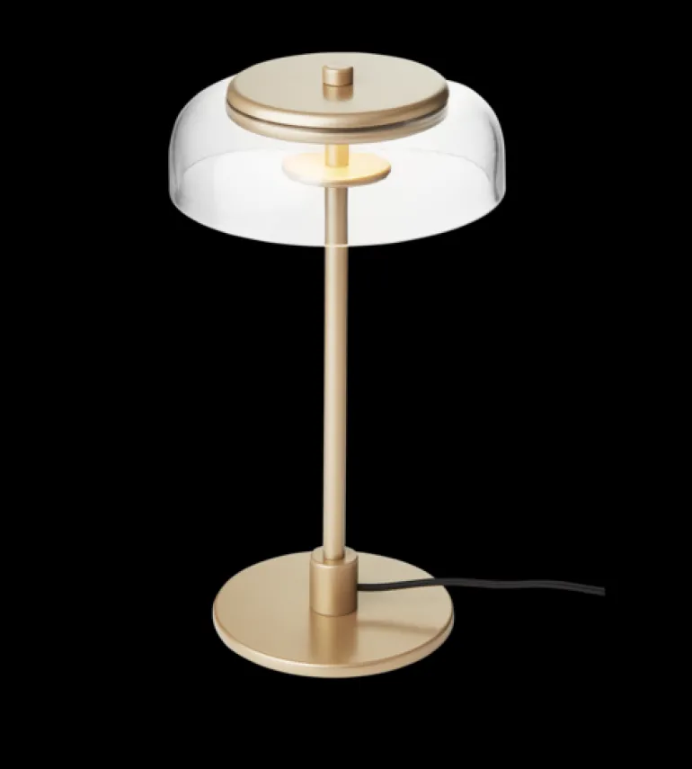 Blossi bordlampe small, nordic guld/klar