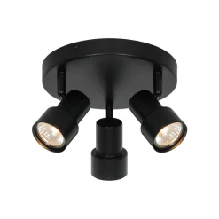 Boston 3-Rondel loftlampe, sort