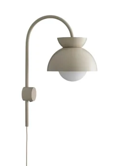 Butterfly væglampe, mat tan grey