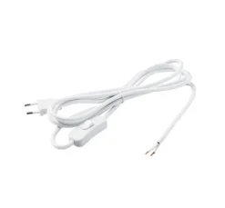 Cablekit, hvid ledning m/afbryder