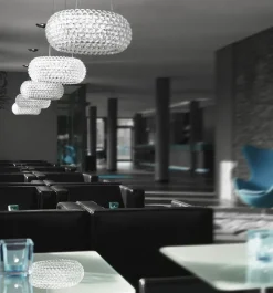 Caboche Plus Media pendel LED, transparent