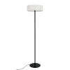 Calix gulvlampe med stofskærm, natur/sort