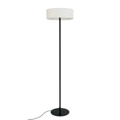 Calix gulvlampe med stofskærm, natur/sort