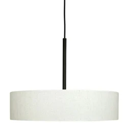 Calix pendel m/lav stofskærm, natur/sort
