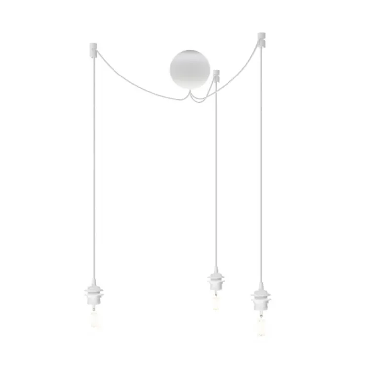 Cannonball Cluster 3 E27-ophæng, hvid
