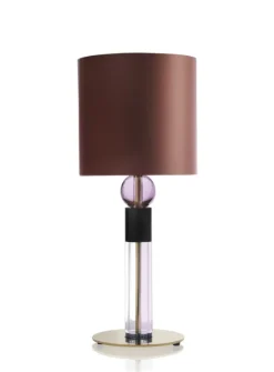Carnival bordlampe No. 2, pink/sort/klar