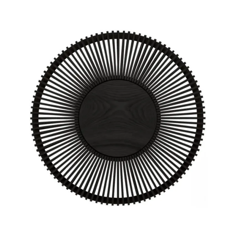 Clava Up Wood large væglampe, sort eg