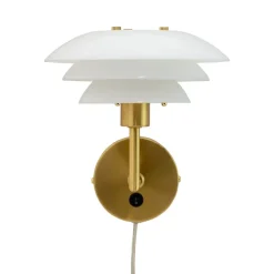 DL20 væglampe, opal/messing
