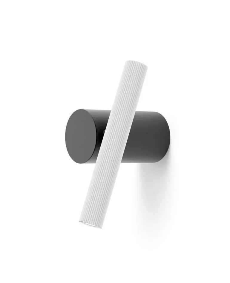 Doi væglampe / loftlampe, sort/hvid