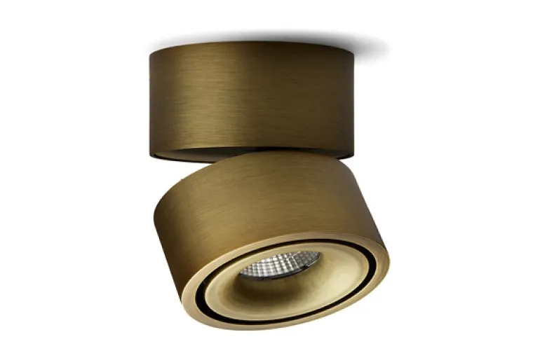 Easy W100 Build On LED spot, børstet messing