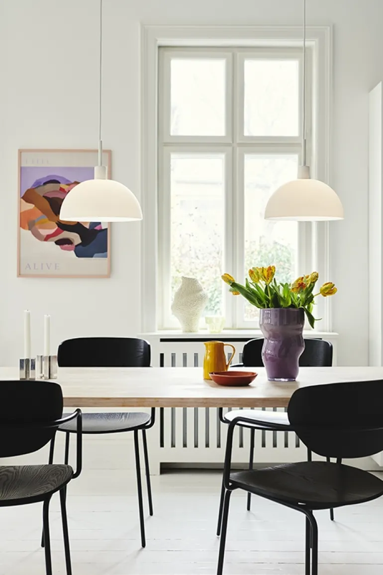 Ellen 30 pendel, opal hvid