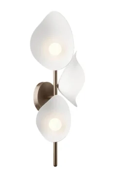 Florii 3 væglampe, mørk bronze/hvid