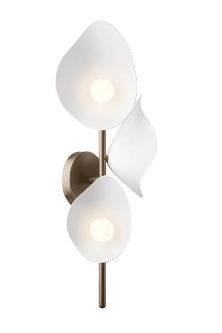 Florii 3 væglampe, mørk bronze/hvid