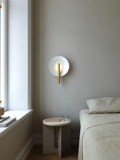 Furiko væglampe, børstet messing