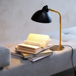 Futura lille bordlampe, sort/ messing