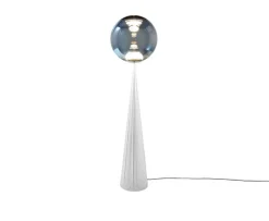 Globe Fat gulvlampe, sølv/sølv